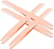 Ipetboom Eyebrow Tweezers Set 4pcs Stainless Steel for Lash Tweezers Brow Shaping Hair Removal
