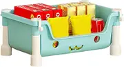 Toddler Toy Organizer - Playroom Organization And Storage | Kids Organizer Multi-tier Rack | Multi-tier Rack Wheels With Wheels - Kids Toy Box Bookshelf, Book Organizer For Kids Room And Nursery