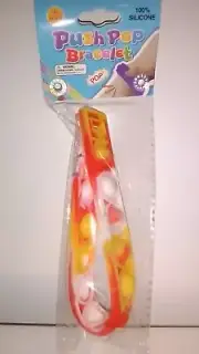 NEW 2022~Push Pop! Bracelet~Fidget(+1 Ship)Orange White Yellow~Calm Anxiety~3+