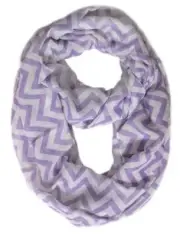 Womens Thin Chevron Light Scarf