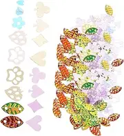 Baluue 1 Box Plastic Sequin Beads Nail Jewels for Nail Art Gel Nail Polish Nail Stamper Buffing Nail Glitter Sequins Sticky Fluorescent Nail Stickers Block Gel Nail Stickers Nail Gems PVC
