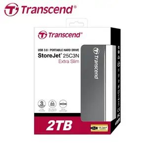 [原廠保固] 創見 2TB StoreJet 25C3 USB3.0  2.5吋 超薄鋁合金 (TS-25C3-2TB)