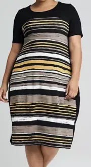 TS Taking Shape Plus Sz S 16 Amira Summer Dress Stretch Comfy NWT