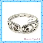 Brighton Echoes Silver Hinged Bangle Bracelet NWT $62