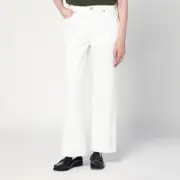[GUCCI] Short white flare trousers 28 White