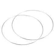 350mm(13.78") OD Metal O Ring Non-Welded Craft Hoops for DIY Silver Tone 2pcs