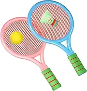 TOGEVAL 1 Set Badminton Racket Lightweight Play Rackets with Balls for Sports for Beginners and Physical Development
