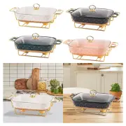 Casserole Tray Buffet Dish Tray Easy to Clean Rectangular Chafer Casserole Dish