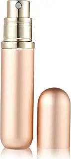 BRARIOS Refillable Portable Mini Perfume Atomizer for Travel, 5ml Luxury Empty Leakproof Pump Perfume Spray bottle Atomizer for Man and Woman (Y-Rose Gold)