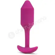 B-Vibe Vibrating Snug Plug Medium Purple Weighted Silicone Butt Plug
