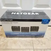 NETGEAR Nighthawk Tri-Band Whole Home Mesh WiFi 6 System (MK83) AX3600 SEALED