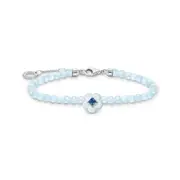 Thomas Sabo THOMAS SABO Jade Bead Flower Blue Stone Bracelet