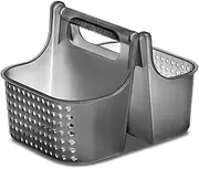 madesmart Small Soft Grip Under Sink Bathroom Storage, Multi-Purpose Home Organization, EPA Certified, Antimicrobial Carbon