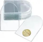 SGERUFZ Pack of 40 Plastic Bags Coin Organisation, Coin Protection Bags and Collector Bags for Coins, Jewellery and Small Items (5.5 x 5.2 cm)