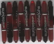 1.5in. 2ba Black/Red HARROWS SUPERGRIP FUSION Dart Shafts & Rings: 1 set of 3
