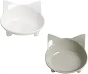 Cat Bowl Cat Food Bowls Non Slip Dog Dish Pet Food Bowls Shallow Cat Water Bowl Cat Feeding Wide Bowls to Stress Relief of Whisker Fatigue Pet Bowl of Dogs Cats Rabbits Puppy(2 Pack)