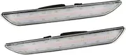 Turn Signal Light for Mustang 2015-2023 Red and White Rear Fender Parking Light Driving Lights Side Marker Lights OEM Turn Signal 12V (Clear Lens