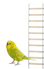 Bird Ladder - Step Perches for Cage,Exercise Ladder Climbing Toys with 360° Rotating Hook for Parakeets, Parrots, Cockatoo & Lovebirds