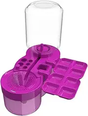 Brush Washer, Brush Cleaner | Water Cycle Brush Rinser Clean Brush with Drain - Washable Painting Tools, Art Supplies with Brush Holder for Teachers and Pei