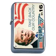 President Donald Trump 2016 D8 Windproof Refillable Flip Top Oil Lighter