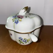Vintage ELIZABETH ARDEN BLUEGRASS Chelsea Gardens Condiment Honey Dish Bowl Jar