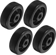 GANAZONO 4pcs Fitness Equipment Roller Replacement Wheel Accessories Running Equipment Roller Plastic Fitness Wheel Exercise Roller Wheel Ab Exercise Equipment Ab Roller for Men Pa Black