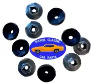 GM #14 Hex Flange Stamped Nut .88" Diameter Zinc w Mastic MADE IN USA 10pcs 349
