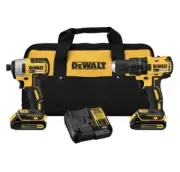 ⚡️QUIK SHIP⚡️DEWALT 20V MAX Li-Ion LED 2-Tool Impact Driver/Drill KitDCK280C2