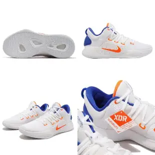 【NIKE 耐吉】籃球鞋 HyperDunk X Low EP 男鞋 白 藍橘 耐磨 包覆 低筒 運動鞋(FB7163-181)