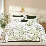 NNEDSZ Bianca Corymbia White Floral Printed Quilted Polyester Coverlet Set Super