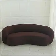 Stretch Semi Circle Curved Sofa Cover, Curved Couch Cover Non-Slip Modern Cloud Sectional Sofa Slipcover(#9)