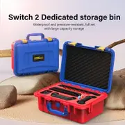 Switch 2 Travel Case, Waterproof Hard Case for Switch 2 , Soft Lining, Controller Accessories Color Red And Blue