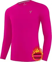 [Youper] Youth Boys & Girls Thermal Compression Shirt, Long Sleeve Fleece Baselayer Football Baseball Soccer Undershirt