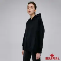 在飛比找momo購物網優惠-【BRAPPERS】女款 側開衩連帽造型上衣(黑)