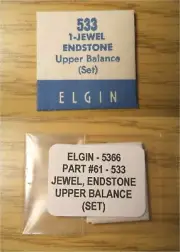 ELGIN 533 Factory Watch Replacement Part #61 - UPPER BALANCE ENDSTONE JEWEL SET