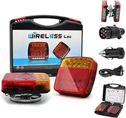 Wireless Trailer Lights Magnetic,2025 New Wireless Magnetic Trailer Lights,Portable Wireless Led Trailers Light Kit,IP67 Waterproof,with Powerful Suction Cups,for Vehicle,Trucks,Boats,RVs (1pcs)