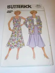 WOMENS UNCUT BUTTERICK 3823 Sewing Pattern TANK TOP SKIRT JACKET SIZE 8 10 12
