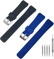 Jtffjsy Replacement Silicone Band for Casio F-91W, A158W, F-84, F-94, F-105, F-108 & AQ230，Durable Comfortable Natural Resin Waterproof Strap