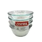Vintage PYREX Set of Four (4) Clear Ramekins, Custard Cups, Bowls #463 6oz NEW