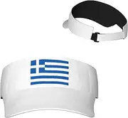 [Generic] National Emblem of Greece Sun Visor Hats Greek Sunscreen Visor Cap for Sport Beach Tennis Golf Running Hiking