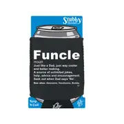 Funcle Noun Uncle - Funny Novelty Stubby Holder With Base