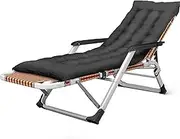 Lightweight Sun Lounger Lounge Chair Folding Lunch Break Single Home Leisure Adult Cool Chair Bed Portable Lazy Couch Chair Garden Deck Beach Camping Chair, Load 200kg (Color : B) Comfortable