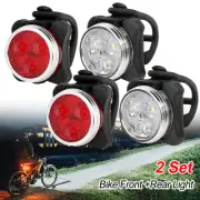 Cycling LED Head & Tail Light Set Bicycle Bike Front Rear Lamp USB Rechargeable