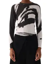 Jason Wu Collection Long Sleeve Artwork Sweater
