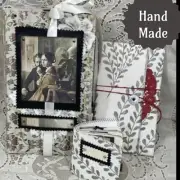 Junk Journal Ivory Silk Interactive Keepsake Diary BOHO Romantic Soft Book