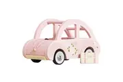 Le Toy Van - Wooden Daisylane Sophie's Car Accessories Play Set for Dolls Houses - Wooden Car Toy with Luggage Accessory - Dollhouse Accessories - Suitable for Ages 2+,Bright Pink, Medium