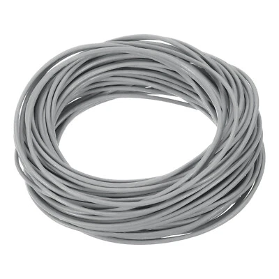 11 Yards 1.5mm Round Leather Cord Lacing String for DIY Crafts Grey