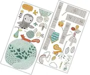ULDIGI 1Set Cartoon Animal Height Growth Chart Sticker Wall Decal for Decor Creative Tree Animal Design Durable Height Measurement for Growth Tracking