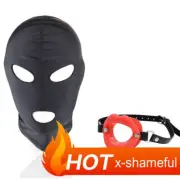Binding Head Hood Gimp Harness Face Mask Open Mouth Gags Oral Game Roleplay