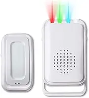 Motion Sensor Detector Door Chime for Business Store Entry Alert, Welcome Buzzer Monitor Doorbell Alarm for Home Elderly, LED Indicators & Vibration (1 Sensor & 1 Receiver)